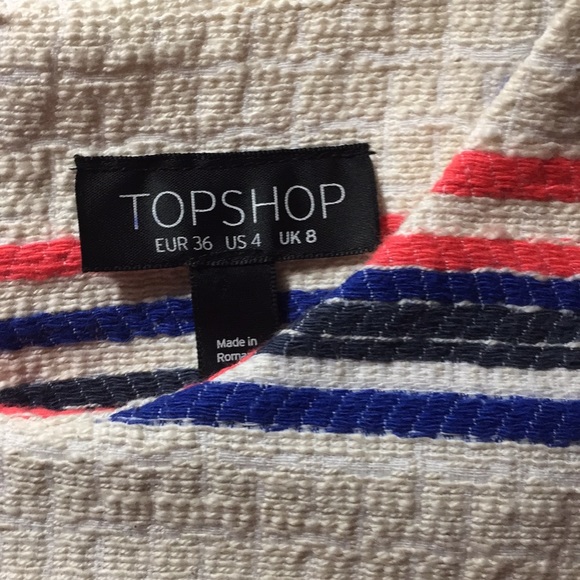 Topshop Stripe Jacquard A-Line Dress - Picture 5 of 5